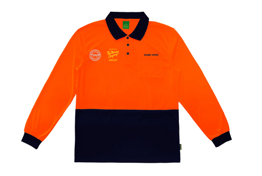 TWP Hi Viz Long Sleeve Polo